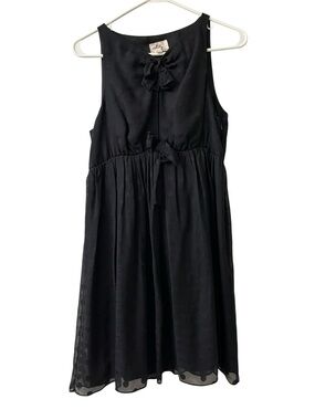 Milly Original Silk Babydoll Dress Clip Dot Bow Keyhole Whimsigoth Y2K Size 6
